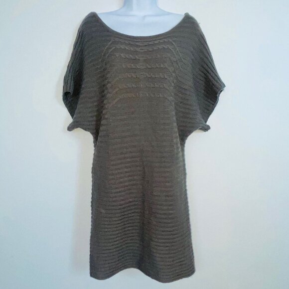 Vintage Y2K Jessica Simpson Womens Dress Size L Gray Sweater Cable Knit - Picture 2 of 9